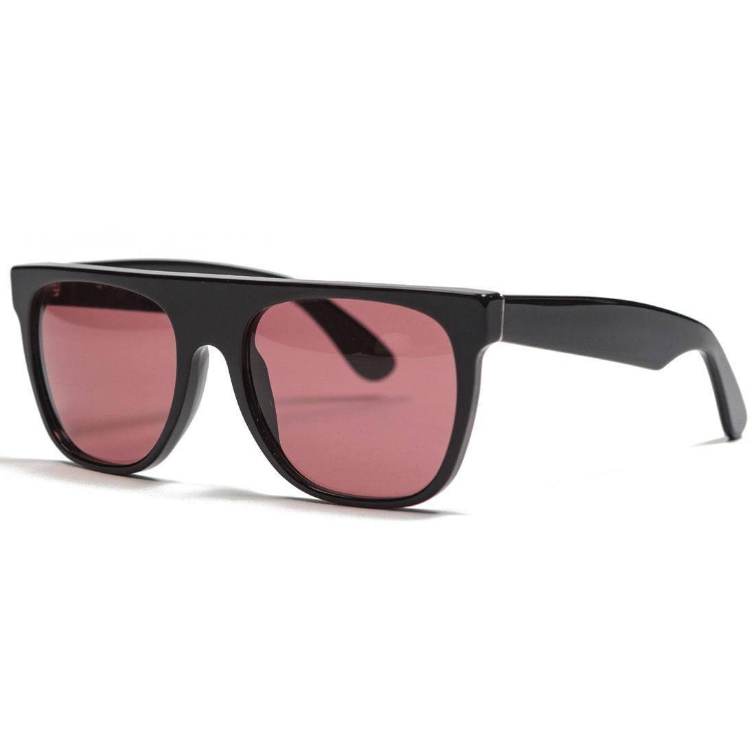 SUPER SUNGLASSES FLAT TOP SUNGLASSES (BLACK / BORDEAUX)-Test