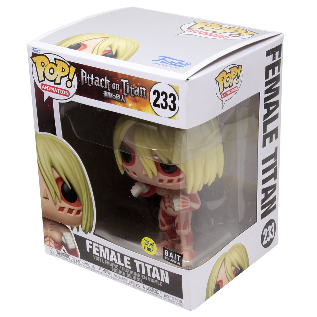BAIT Exclusive x Funko POP Attack On Titan - Female Titan Glow In Dark (tan)